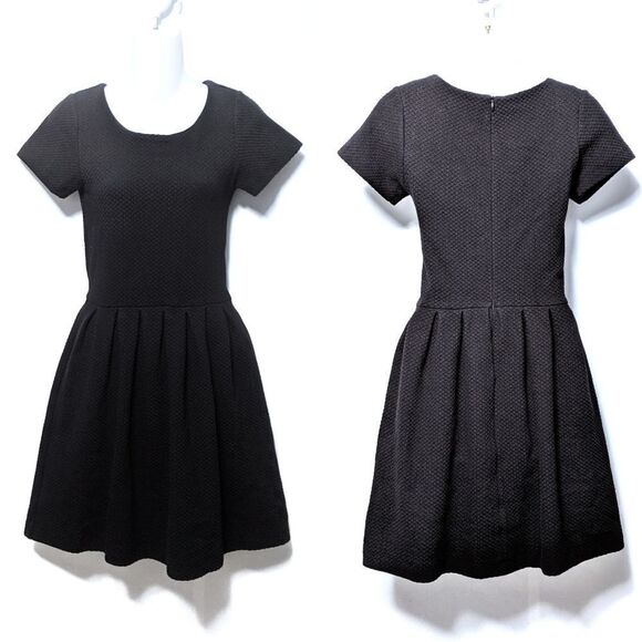 GANNI Cotton Textured Full Skirt Pique Dress S - Picture 1 of 9